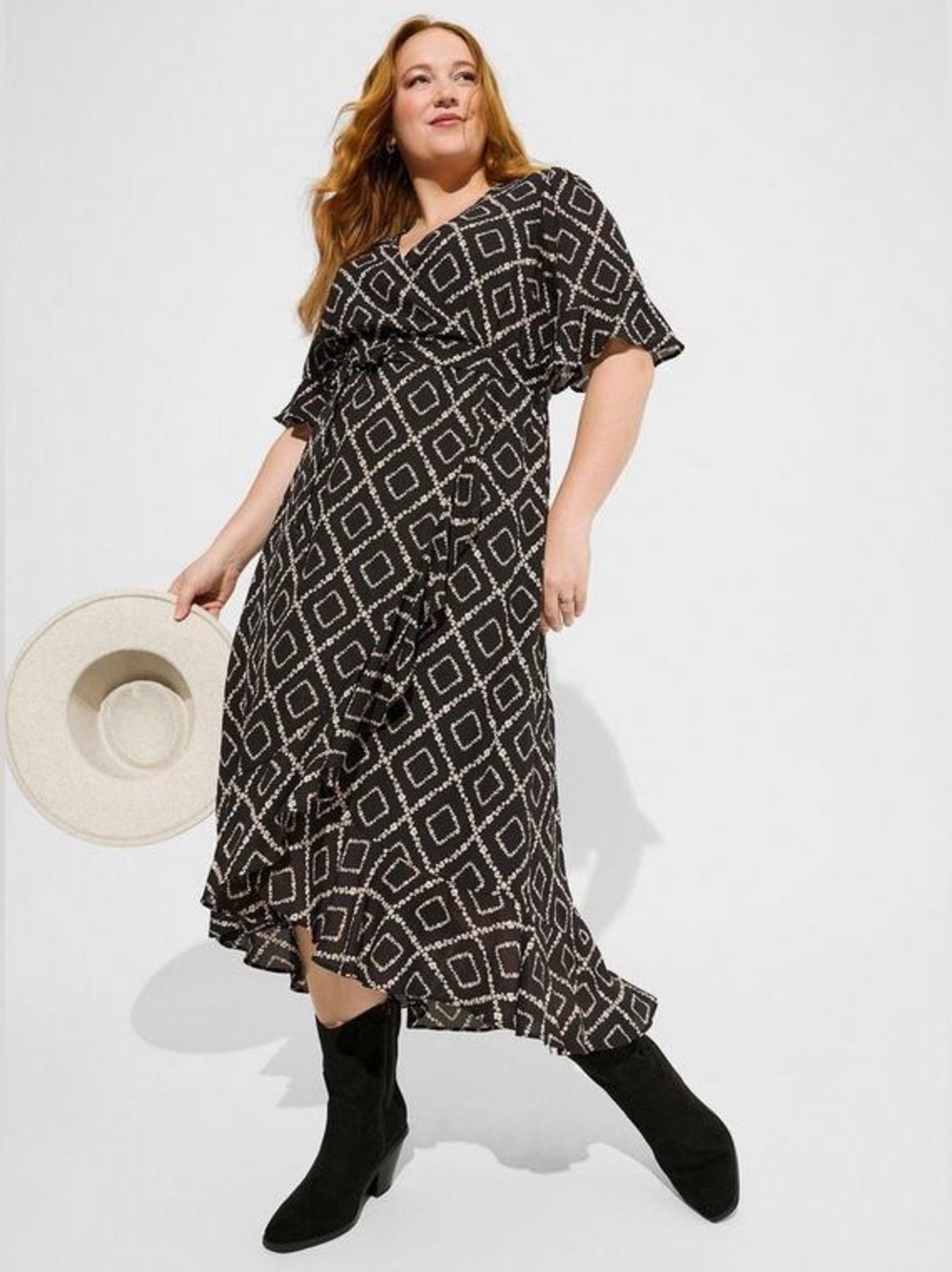 Torrid Maxi Georgette Surplice Hi-Low Dress